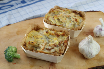 Gratin de pomme de terre aux champignons