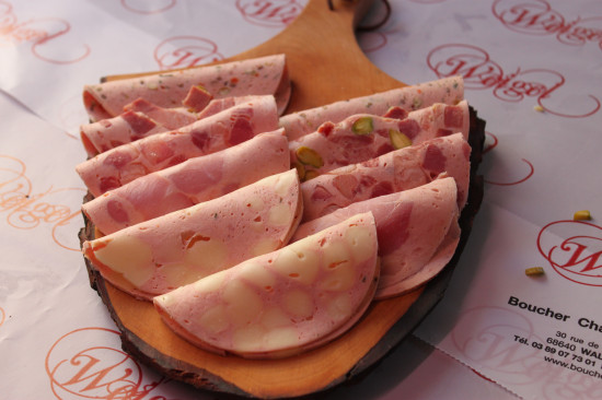 Saucisse jambon en tranche